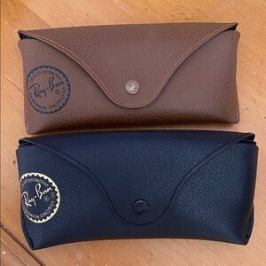 Ray-Ban Sunglasses Leather Cases - Tan and Black